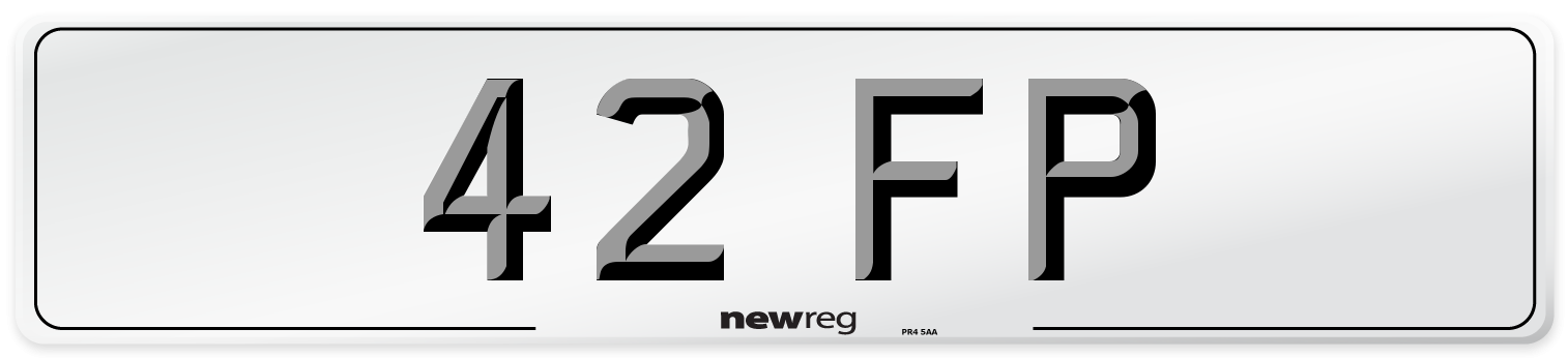 42 FP Number Plate from New Reg